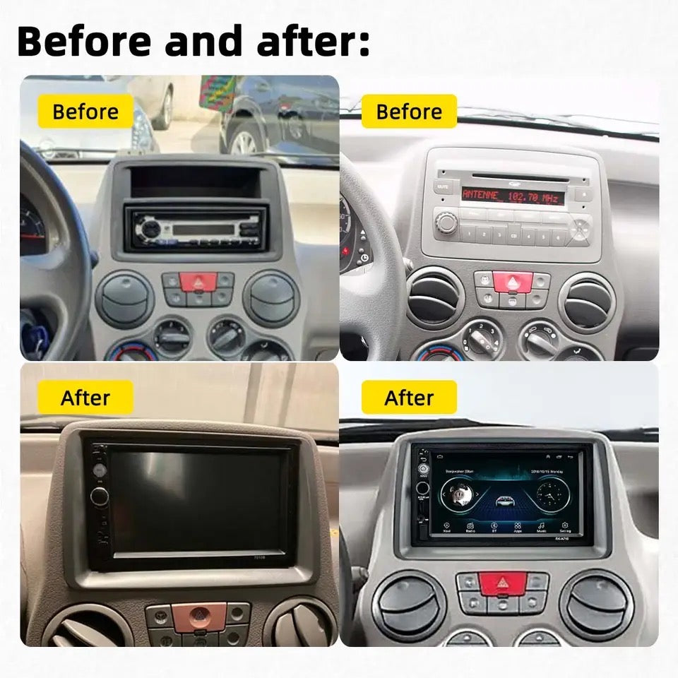 CTB- JH910B | AUTORADIO FIAT PANDA 169 | 2002-2013 7-ZOLL-MONITOR | APPLE CARPLAY ANDROID AUTO | WiFi BLUETOOTH GPS USB NAVIGATION