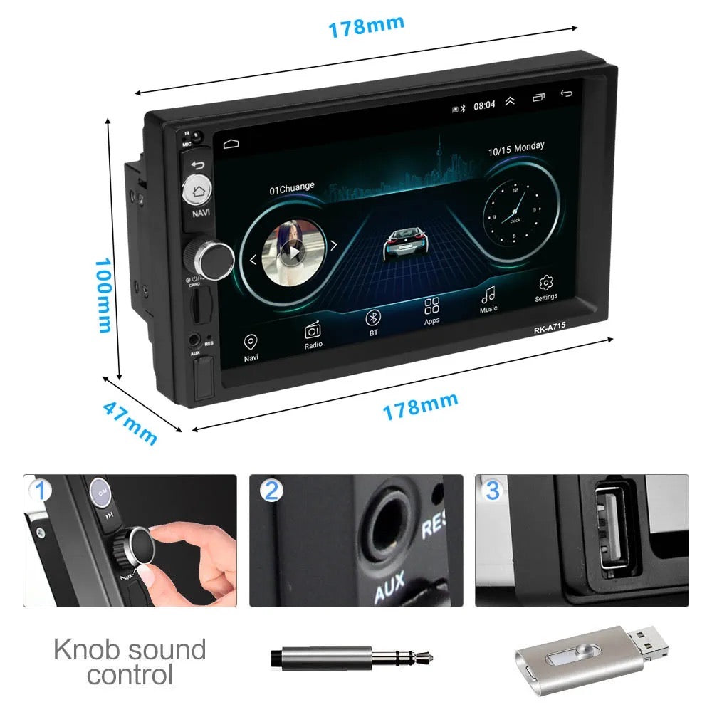 CTB- JH910B | AUTORADIO FIAT PANDA 169 | 2002-2013 7-ZOLL-MONITOR | APPLE CARPLAY ANDROID AUTO | WiFi BLUETOOTH GPS USB NAVIGATION