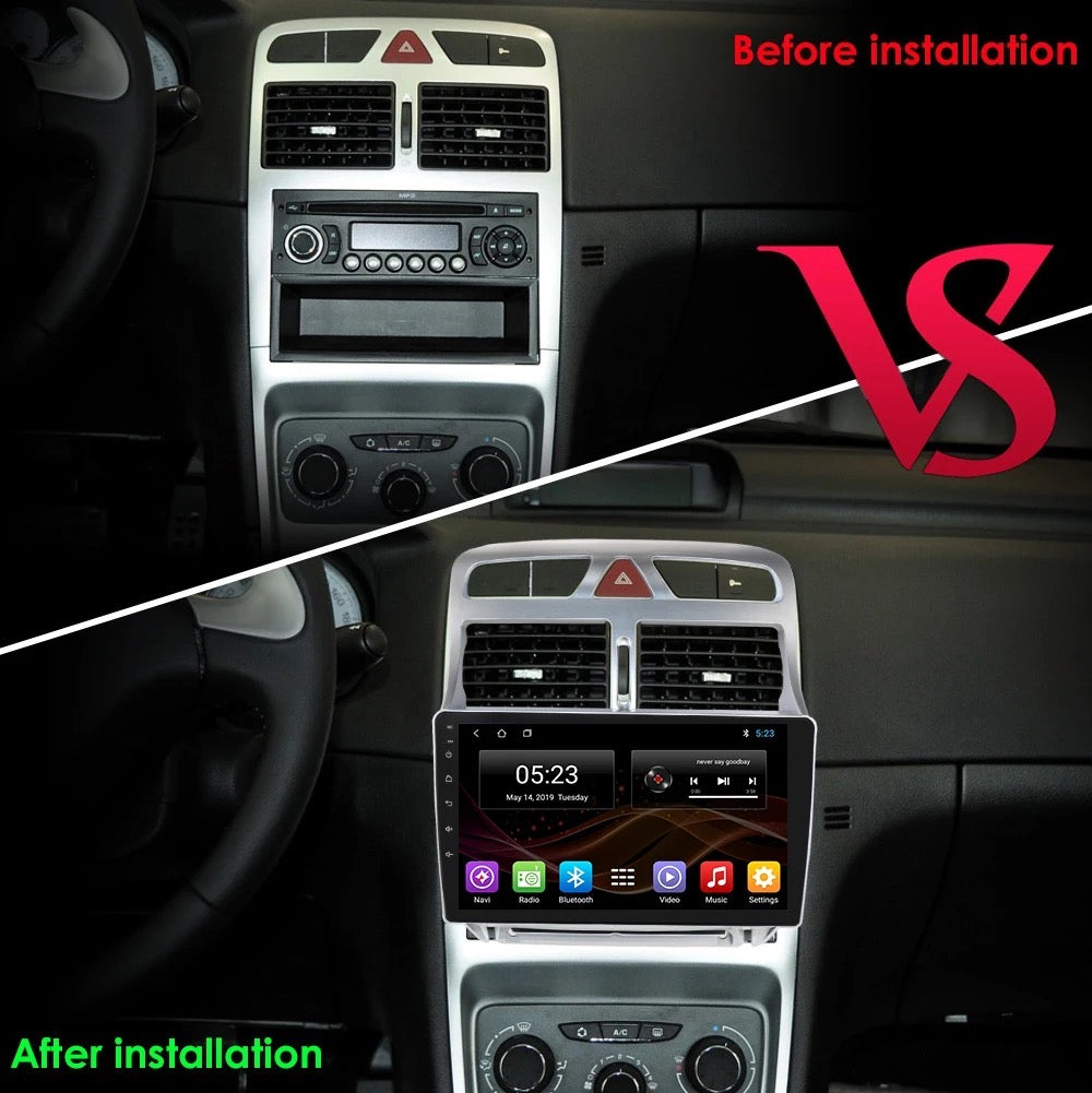 CTB-MV674W | PEUGEOT 307 MONITOR 9 POLLICI | APPLE CARPLAY ANDROID AUTO | WiFi BLUETOOTH GPS USB NAVIGATORE