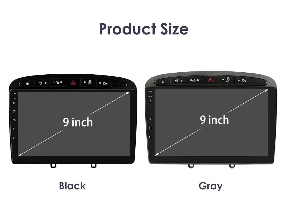 CTB-RC673H | PEUGEOT 308 - 408 MONITOR 9 POLLICI | AUTORADIO APPLE CARPLAY ANDROID AUTO | WiFi BLUETOOTH GPS USB NAVIGATORE