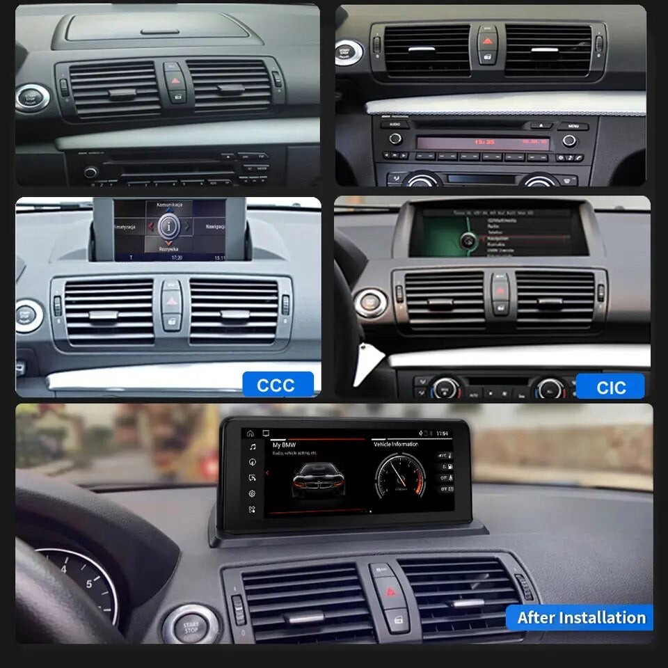 BMW 1 Series E87 E82 Radio Dash Kit - Double DIN Installation Frame, Bezel & Adapter