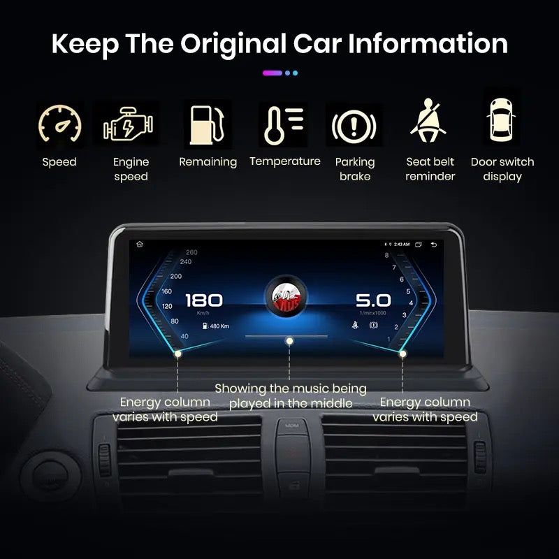 CTB-HK940M | BMW 1er E81-E82-E87-E88 | AUTORADIO CARTABLET 10.25 ZOLL | ANDROID AUTO APPLE CARPLAY | GPS DAB DVR USB BLUETOOTH WIFI 4G |