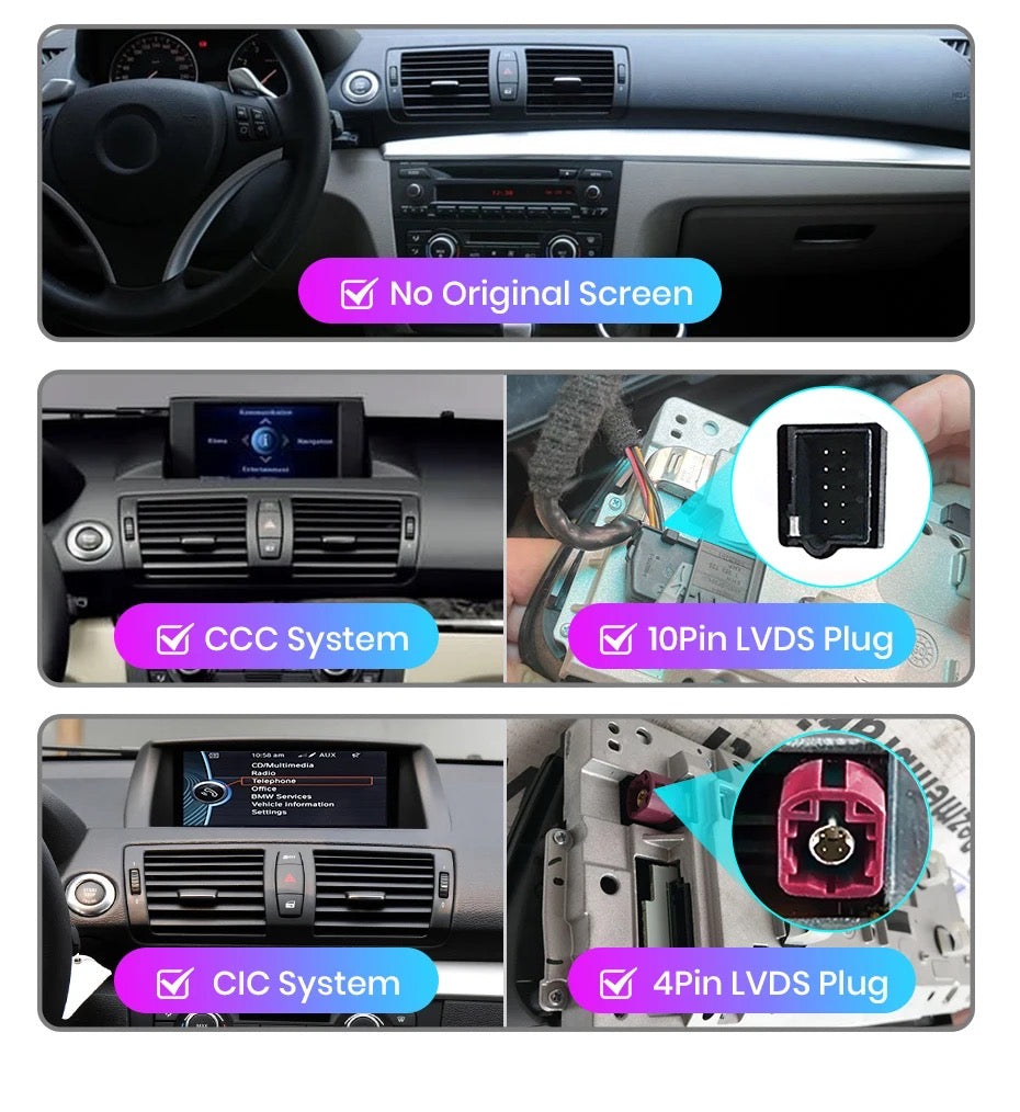 CTB-HK940M | BMW 1er E81-E82-E87-E88 | AUTORADIO CARTABLET 10.25 ZOLL | ANDROID AUTO APPLE CARPLAY | GPS DAB DVR USB BLUETOOTH WIFI 4G |