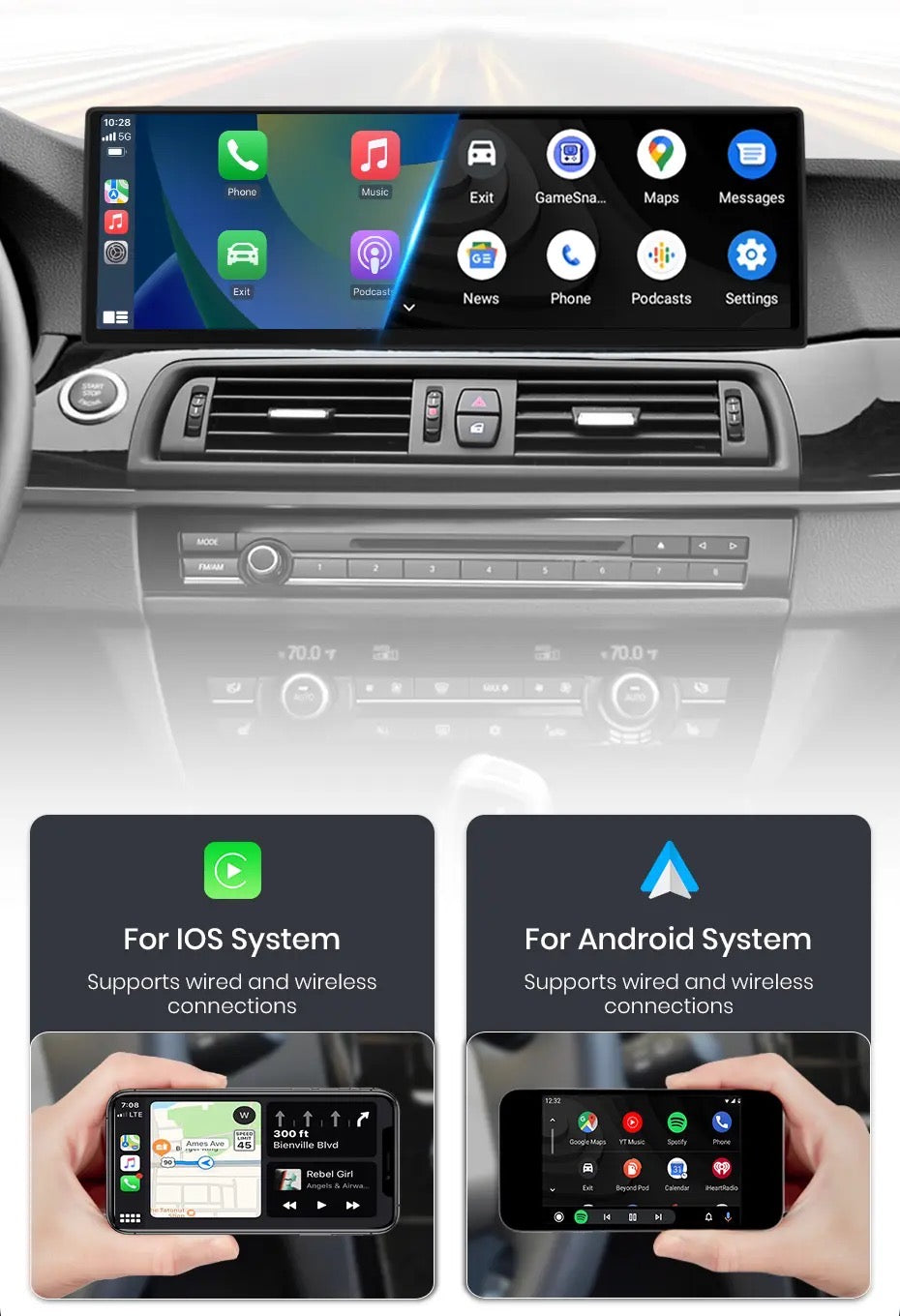 CTB-HN097J | BMW SERIE 5 F10 - F11 | AUTORADIO CARTABLET 14.9 POLLICI   | ANDROID AUTO APPLE CARPLAY | GPS DAB DVR USB BLUETOOTH WIFI 4G |