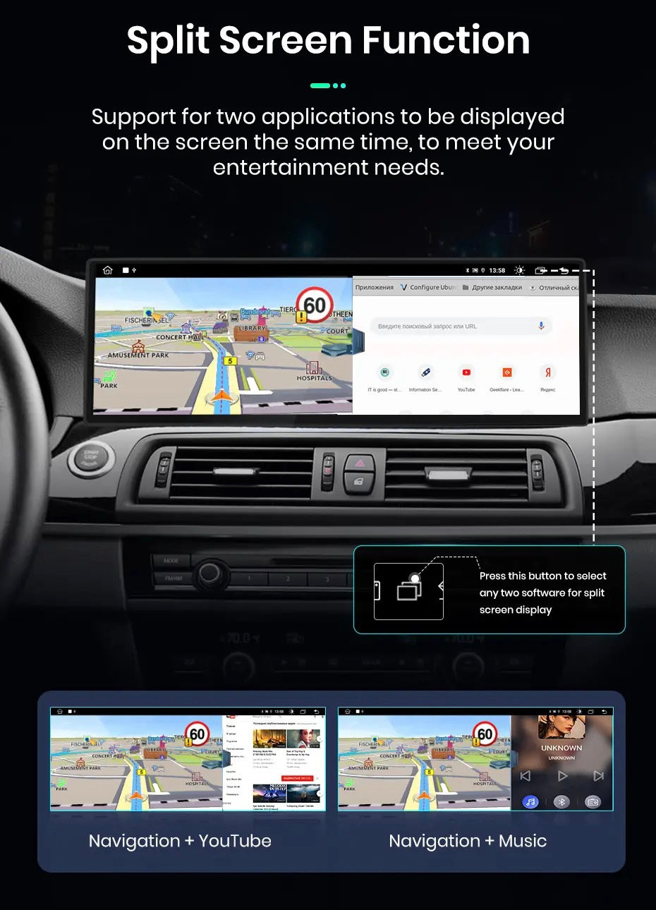 CTB-HN097J | BMW SERIE 5 F10 - F11 | AUTORADIO CARTABLET 14.9 POLLICI   | ANDROID AUTO APPLE CARPLAY | GPS DAB DVR USB BLUETOOTH WIFI 4G |