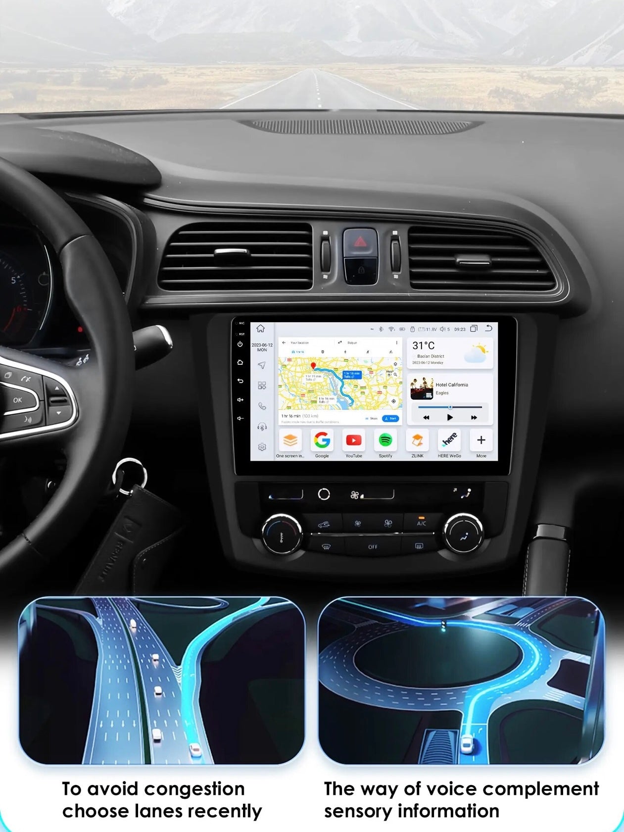 CTB- KS936Y | RENAULT KADJAR 2015-2019 MONITOR 9 ZOLL | APPLE CARPLAY ANDROID AUTO | WLAN BLUETOOTH GPS USB NAVIGATIONSSYSTEM