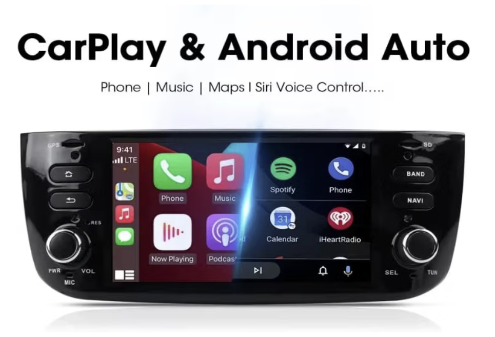 CTB-PTO894 | FIAT PUNTO EVO 2011-2022 | NAVIGATORE RADIO SISTEMA LINUX APPLE CARPLAY ANDROID AUTO GPS USB BLUETOOTH TOUCH SCREEN