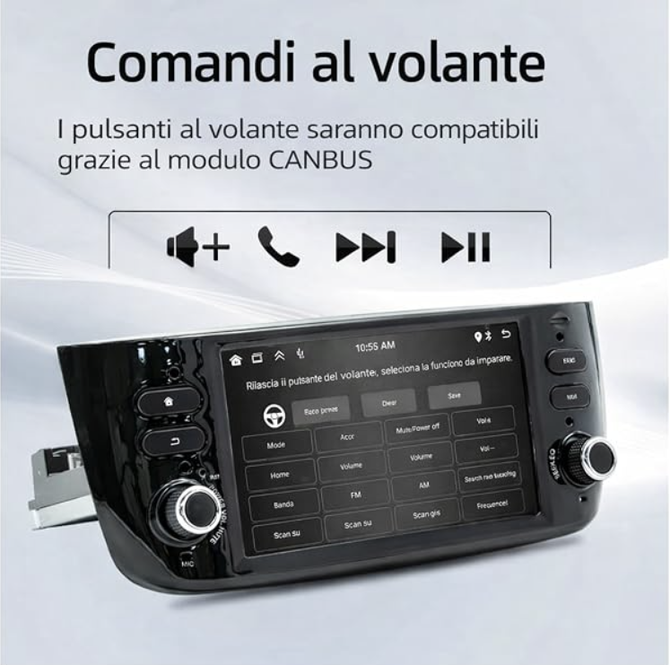 CTB-PTO894 | FIAT PUNTO EVO 2011-2022 | NAVIGATORE RADIO SISTEMA LINUX APPLE CARPLAY ANDROID AUTO GPS USB BLUETOOTH TOUCH SCREEN