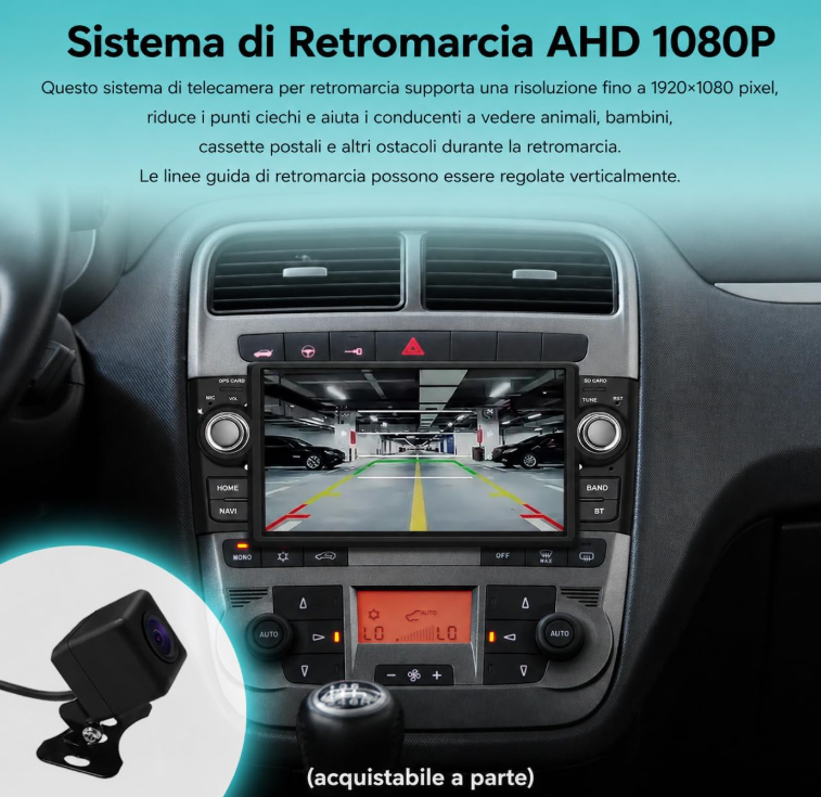 CTB-PTO236 | FIAT GRANDE PUNTO 2006-2010 | NAVIGATORE RADIO SISTEMA LINUX APPLE CARPLAY ANDROID AUTO GPS USB BLUETOOTH TOUCH SCREEN