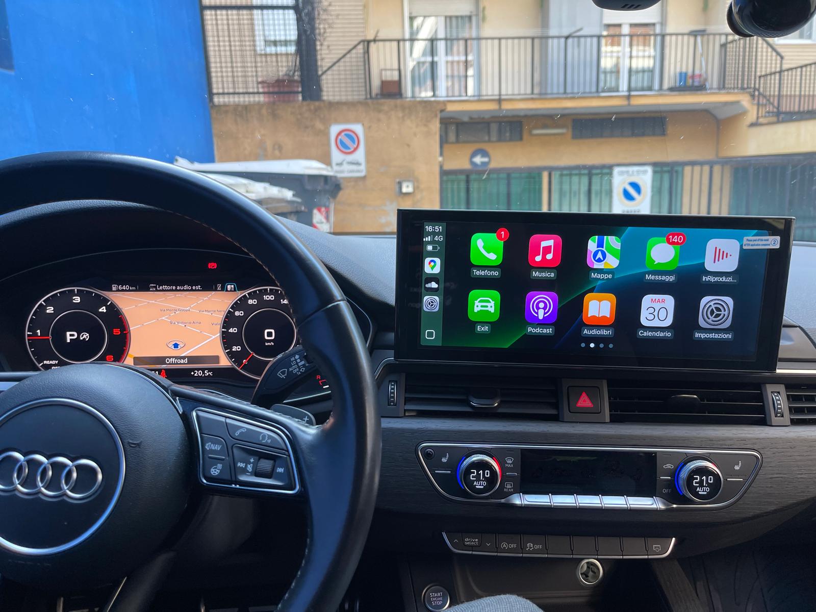 CTB-CRT56B | DISPLAY 12.3 AUDI A4 B9 2016-2020 | APPLE CARPLAY ANDROID AUTO SISTEMA LINUX | USB | MMI