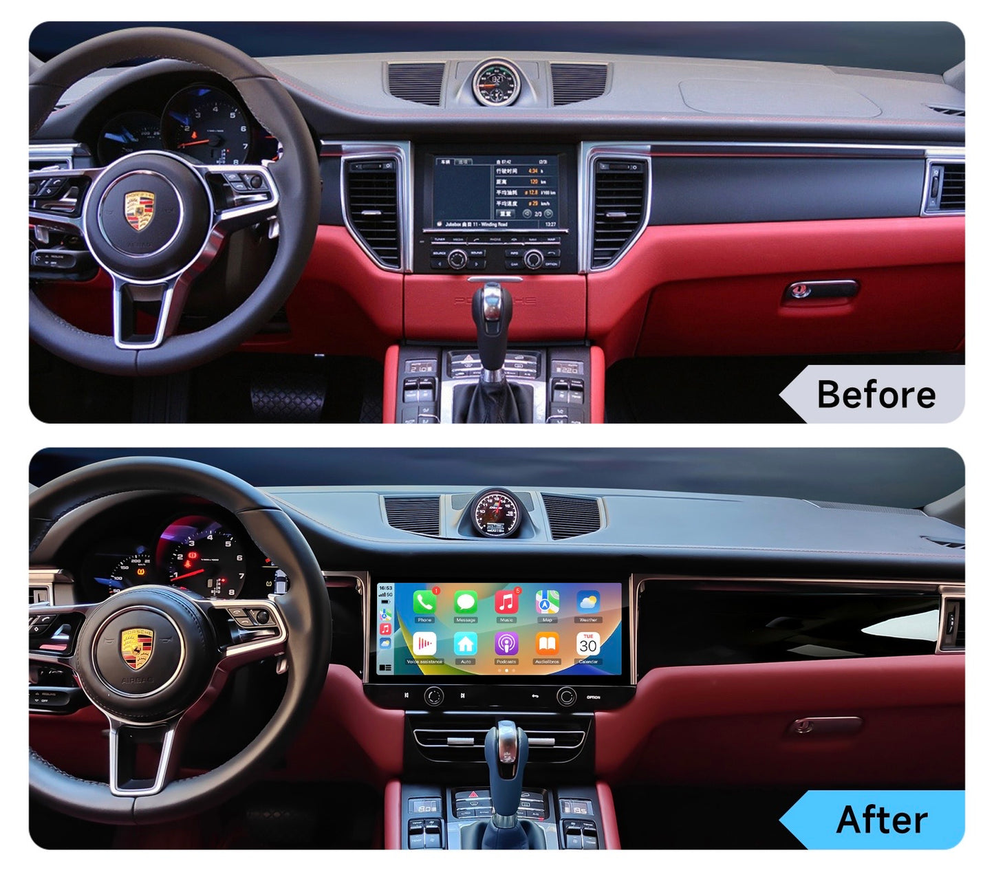 CTB-PR529LP | PORSCHE MACAN 2011-2018 MONITOR 12.3 POLLICI | APPLE CARPLAY ANDROID AUTO | GPS NAVIGATORE WIFI 4G | CAR TABLET