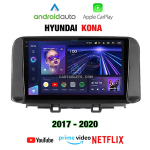 CTB-BY353K | HYUNDAI KONA 2017-2020 | NAVIGATORE CARTABLET 9 POLLICI APPLE CARPLAY ANDROID AUTO | GPS 4G WIFI USB BLUETOOTH