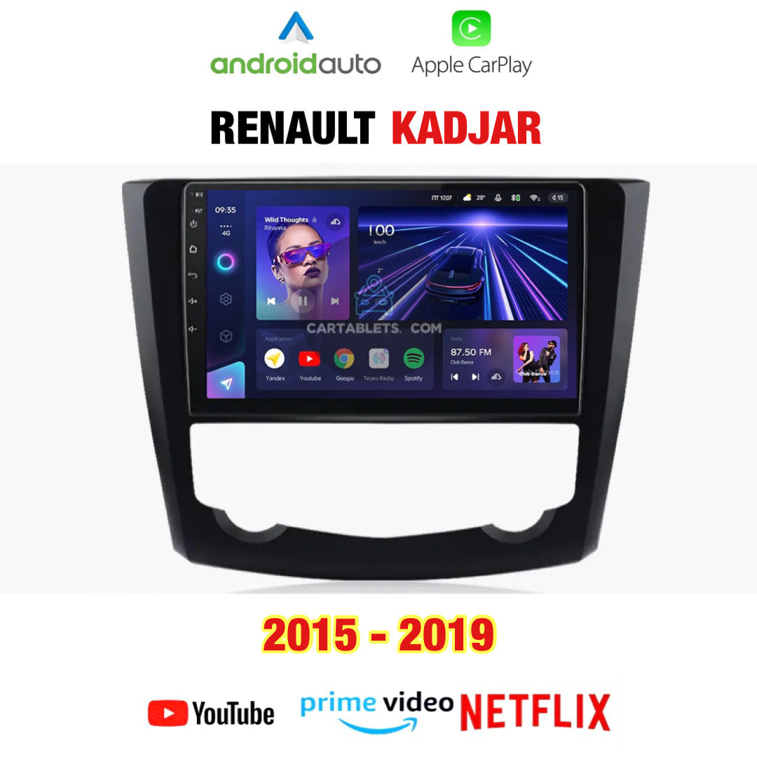 CTB- KS936Y | RENAULT KADJAR 2015-2019 MONITOR 9 ZOLL | APPLE CARPLAY ANDROID AUTO | WLAN BLUETOOTH GPS USB NAVIGATIONSSYSTEM