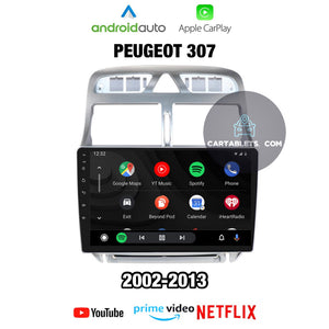 CTB-MV674W | PEUGEOT 307 MONITOR 9 POLLICI | APPLE CARPLAY ANDROID AUTO | WiFi BLUETOOTH GPS USB NAVIGATORE