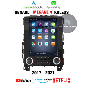 CTB- JM472C | RENAULT MEGANE 4 - KOLEOS 2 | 2014-2021 MONITOR 9"7 POLLICI | APPLE CARPLAY ANDROID AUTO | WiFi BLUETOOTH GPS USB NAVIGATORE