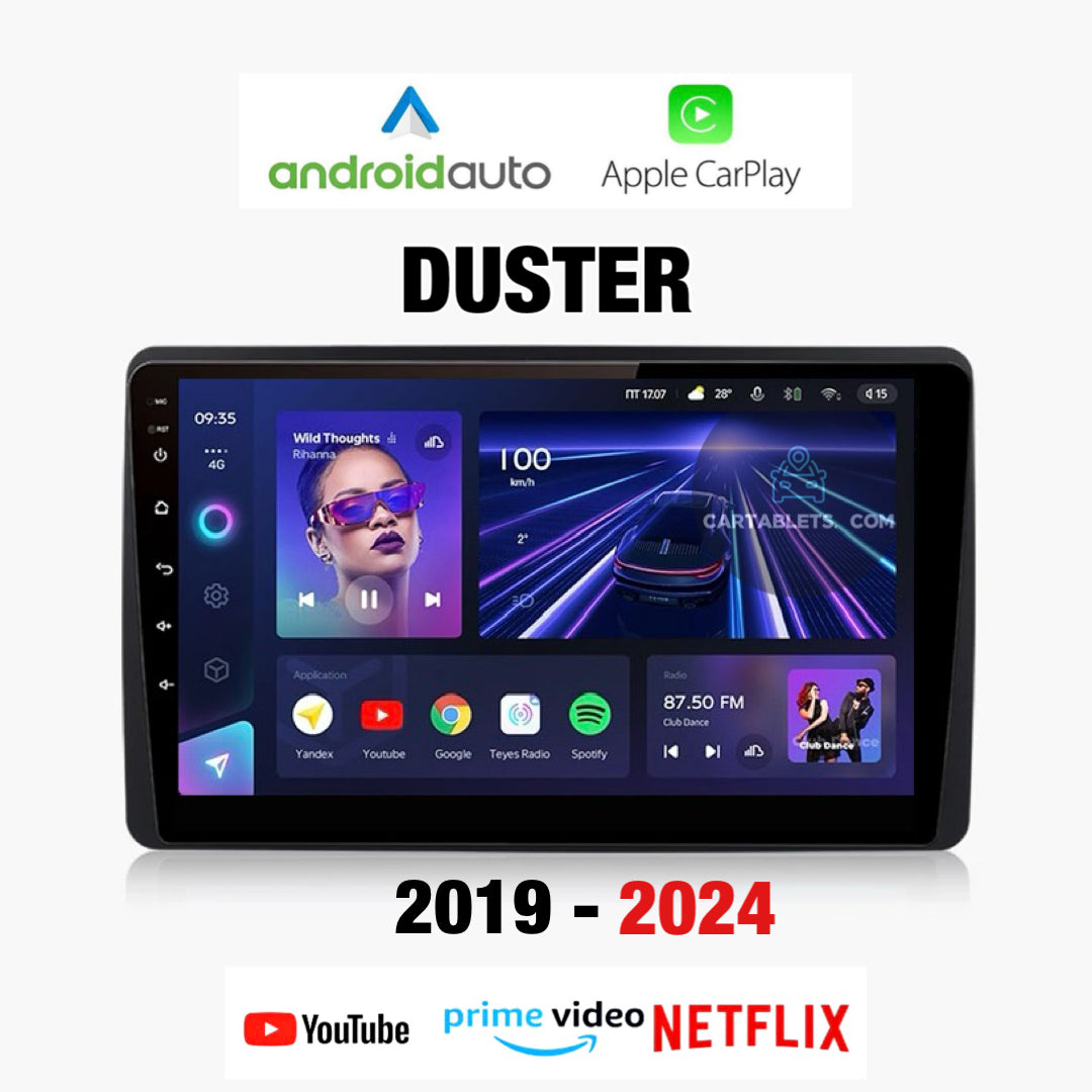 CTB-KJ679T | DACIA DUSTER 2019-2024 MONITOR 9 POLLICI | APPLE CARPLAY ...