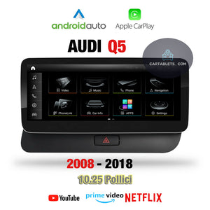 CTB-XC563S | AUDI Q5 2008-2018 | CAR TABLET 10.25 POLLICI | APPLE CARPLAY ANDROID AUTO | GPS WIFI 4G NAVIGATORE BLUETOOTH |