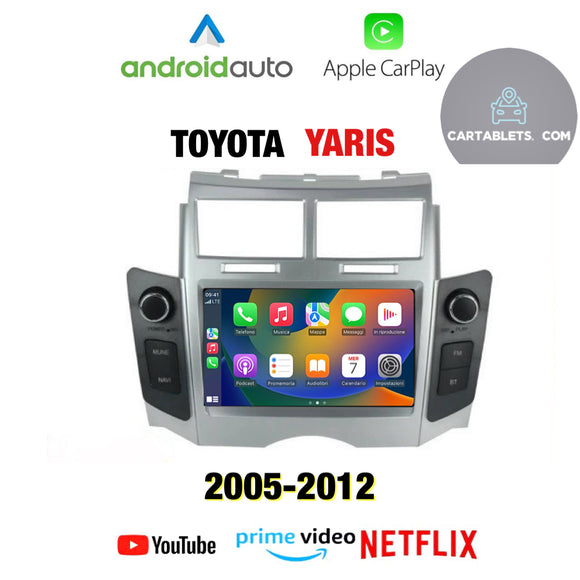 CTB-RT342P | TOYOTA YARIS 2005-2012 | APPLE CARPLAY ANDROID AUTO | NAVIGATORE USB BLUETOOTH GPS | WIFI 4G CARTABLET