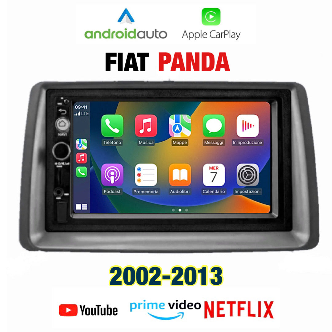 CTB- JH910B | AUTORADIO FIAT PANDA 169 | 2002-2013 7-ZOLL-MONITOR | APPLE CARPLAY ANDROID AUTO | WiFi BLUETOOTH GPS USB NAVIGATION