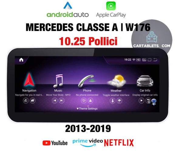 CTB-A600T | MERCEDES CLASSE A W176 2013-2020 NTG 4.5 / 5.0 | 10.25 APPLE CARPLAY - ANDROID AUTO | WiFi GPS USB