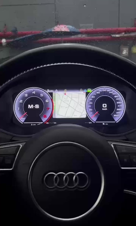AUDI | TACHIMETRO DIGITALE 12.3 POLLICI | LCD QUADRO STRUMENTI VIRTUALE | PANNELLO CRUSCOTTO SISTEMA LINUX
