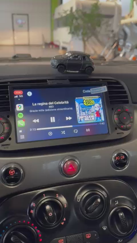 CTB-FT500A | FIAT 500 - FIAT 500 ABARTH | NAVIGATORE RADIO OCTACORE APPLE CARPLAY ANDROID AUTO GPS USB BLUETOOTH TOUCH SCREEN