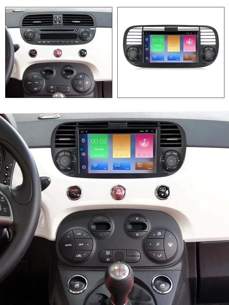 CTB-FT500A | FIAT 500 - FIAT 500 ABARTH | NAVIGATORE RADIO OCTACORE APPLE CARPLAY ANDROID AUTO GPS USB BLUETOOTH TOUCH SCREEN