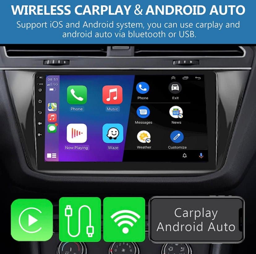 CTB-XW345D | VOLKSWAGEN TIGUAN 2017-2021 | DISPLAY 10 POLLICI TOUCH | GPS APPLE CARPLAY ANDROID AUTO