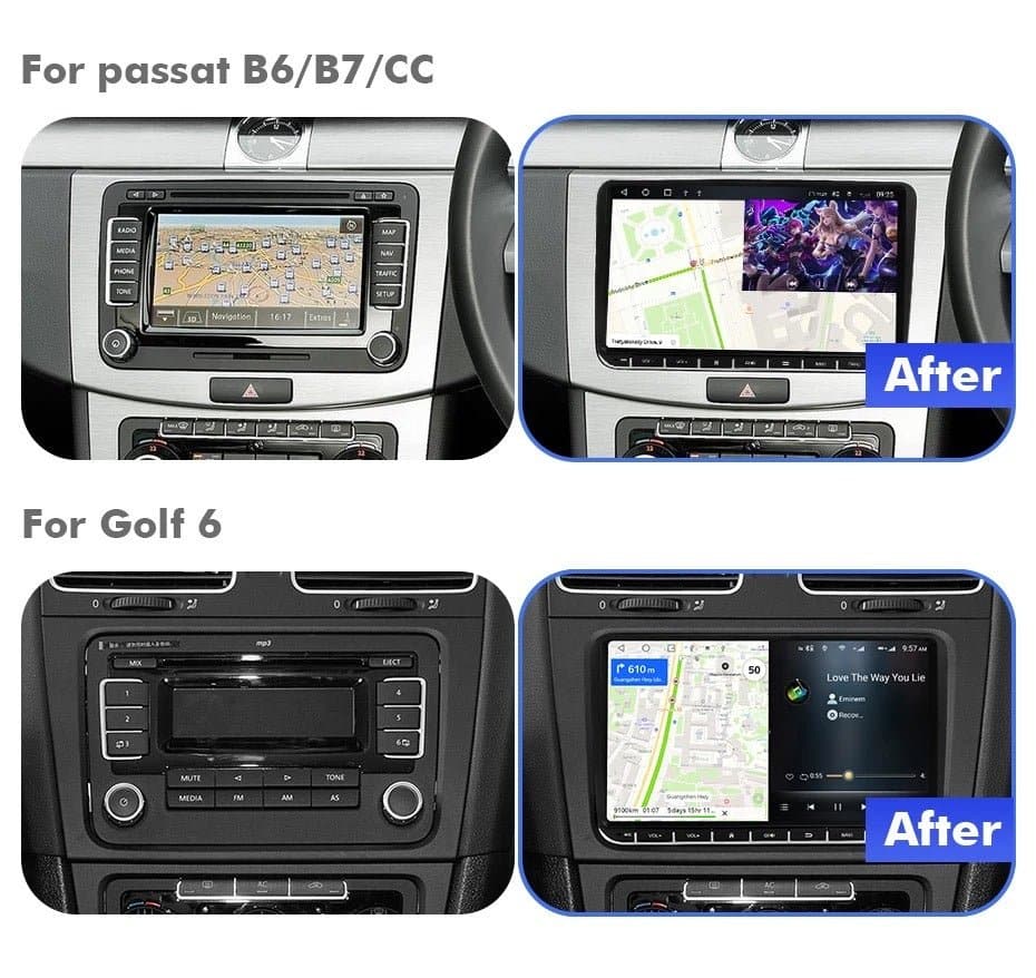 CTB-WD847F | VOLKSWAGEN SKODA SEAT 9 POLLICI | APPLE CARPLAY ANDROID AUTO | GPS BLUETOOTH USB DSP DAB+
