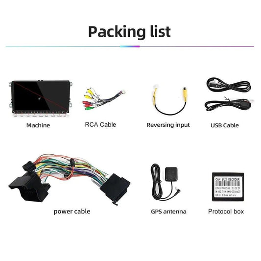 CTB-WD847F | VOLKSWAGEN SKODA SEAT 9 POLLICI | APPLE CARPLAY ANDROID AUTO | GPS BLUETOOTH USB DSP DAB+