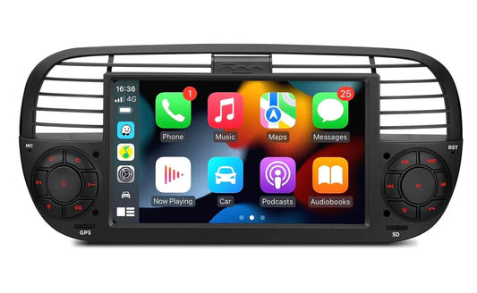CTB-FT500A | FIAT 500 - FIAT 500 ABARTH | NAVIGATORE RADIO OCTACORE APPLE CARPLAY ANDROID AUTO GPS USB BLUETOOTH TOUCH SCREEN