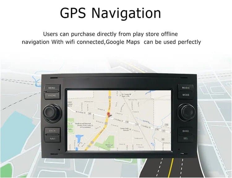 CTB-FRD520X | FORD 2003-2011 | ANDROID AUTO APPLE CARPLAY NAVIGATIONSGERÄT | USB BLUETOOTH WIFI 4G | 2DIN CARTABLET LENKRADSTEUERUNG