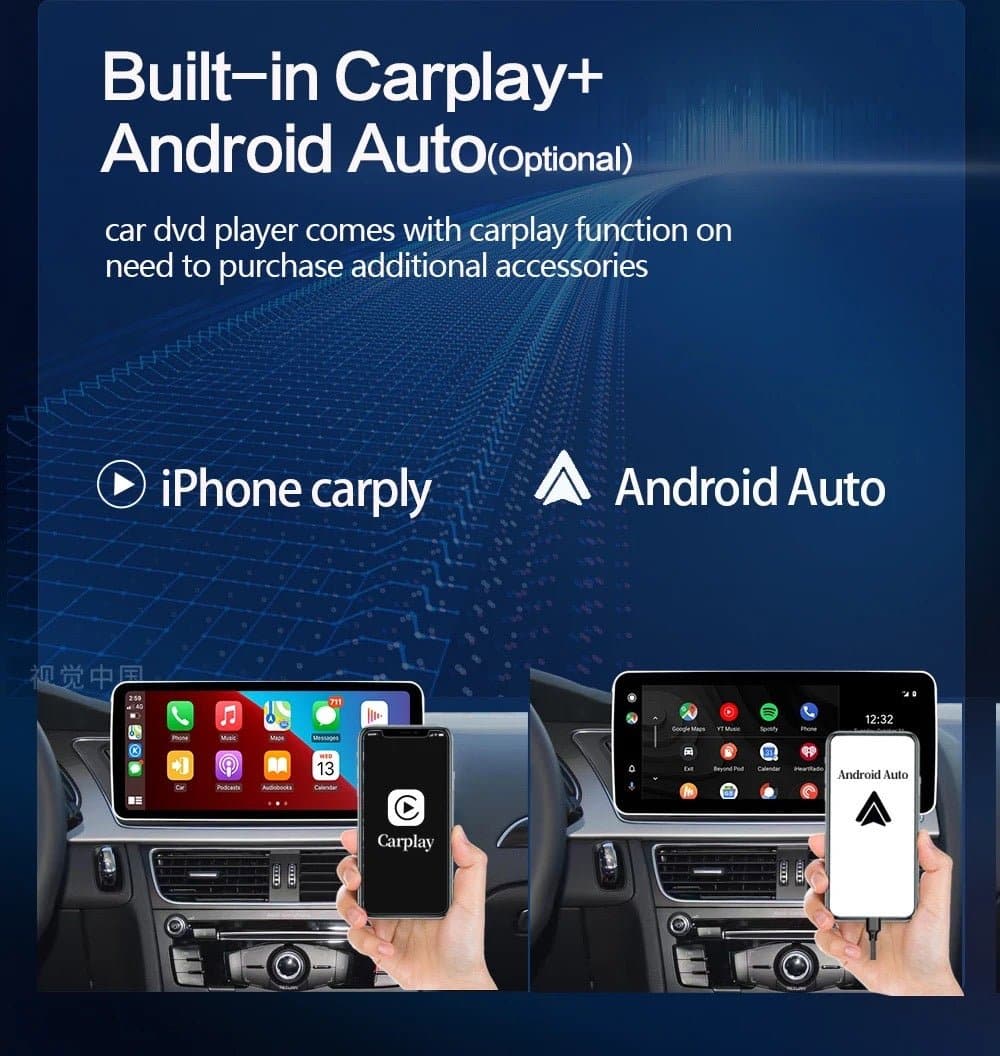 CTB-Y990RD | AUDI A4-A5 (B8) 2008-2016 - 10.25 ZOLL | APPLE CARPLAY ANDROID AUTO | NAVI USB GPS WLAN 4G