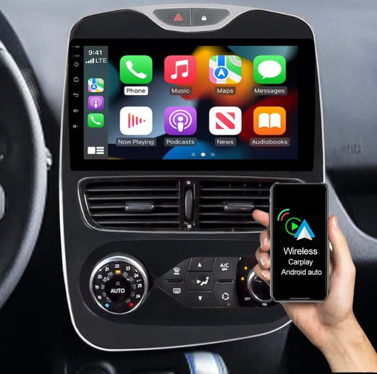 CTB-BC863C | RENAULT CLIO 4 2012-2019 | CARTABLET 10 POLLICI ANDROID APPLE CARPLAY | NAVIGATORE USB WIFI 4G