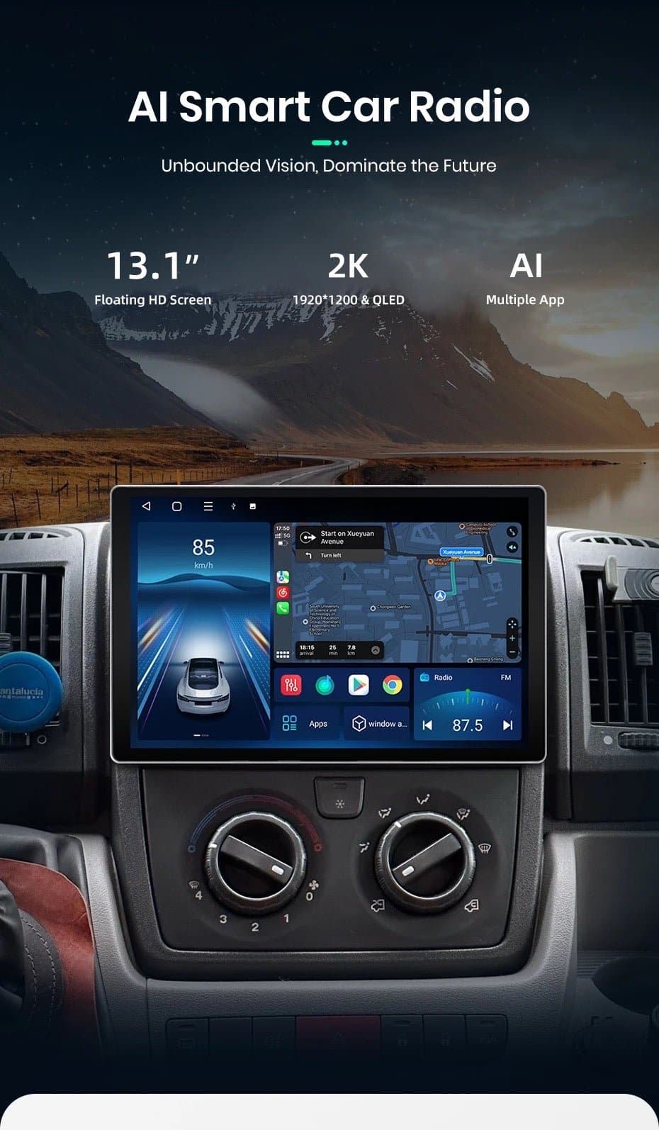 CTB-FT346X7 | FIAT DUCATO 2007-2015 | NAVIGATORE RADIO OCTACORE APPLE CARPLAY ANDROID AUTO GPS USB BLUETOOTH TOUCH SCREEN | WIFI