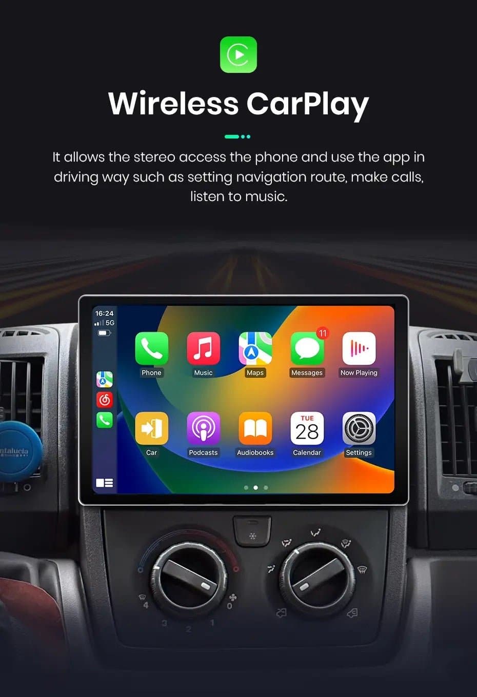 CTB-FT346X7 | FIAT DUCATO 2007-2015 | NAVIGATORE RADIO OCTACORE APPLE CARPLAY ANDROID AUTO GPS USB BLUETOOTH TOUCH SCREEN | WIFI
