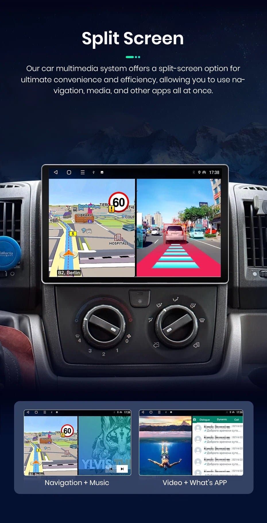 CTB-FT346X7 | FIAT DUCATO 2007-2015 | NAVIGATORE RADIO OCTACORE APPLE CARPLAY ANDROID AUTO GPS USB BLUETOOTH TOUCH SCREEN | WIFI
