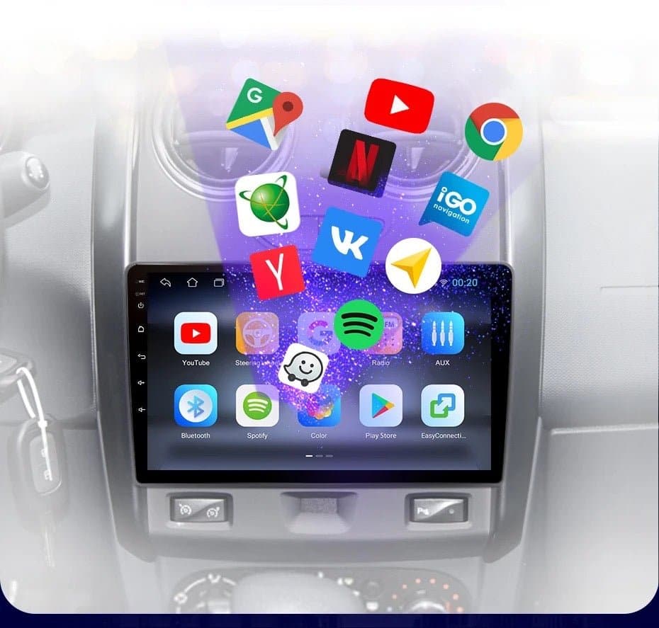 CTB-X760UB | DACIA DUSTER 2015-2020 CARTABLET 9 ZOLL ANDROID AUTO APPLE CARPLAY | WIFI 4G NAVIGATOR BLUETOOTH GPS