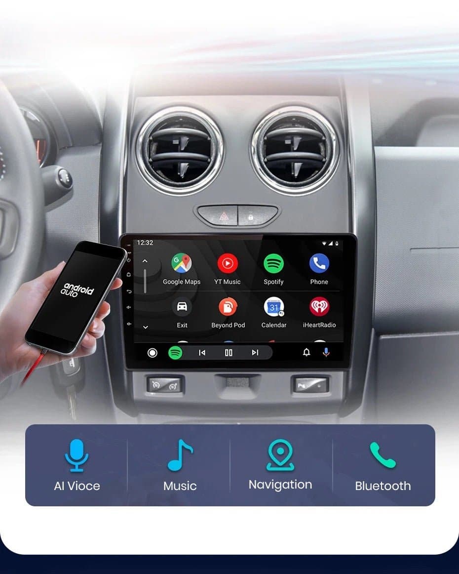 CTB-X760UB | DACIA DUSTER 2015-2020 CARTABLET 9 ZOLL ANDROID AUTO APPLE CARPLAY | WIFI 4G NAVIGATOR BLUETOOTH GPS