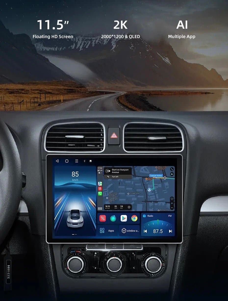 CTB-VW780PRO | VOLKSWAGEN GOLF 6 | 11.5 POLLICI NAVIGATORE RADIO OCTACORE APPLE CARPLAY ANDROID AUTO GPS USB BLUETOOTH TOUCH SCREEN | WIFI