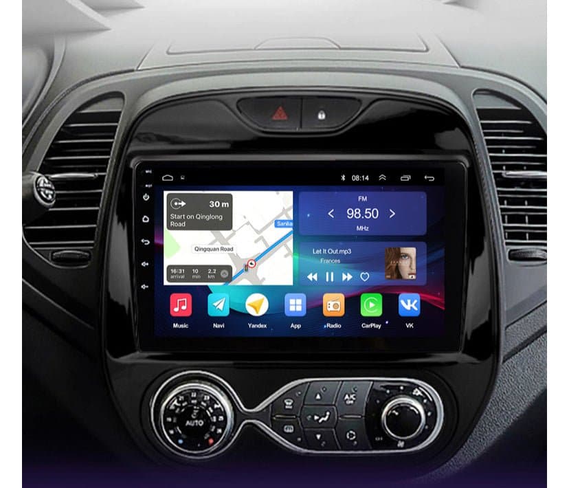 CTB-G671HN | RENAULT CAPTUR 2013-2019 | CARTABLET 9 POLLICI ANDROID APPLE CARPLAY | NAVIGATORE USB WIFI 4G