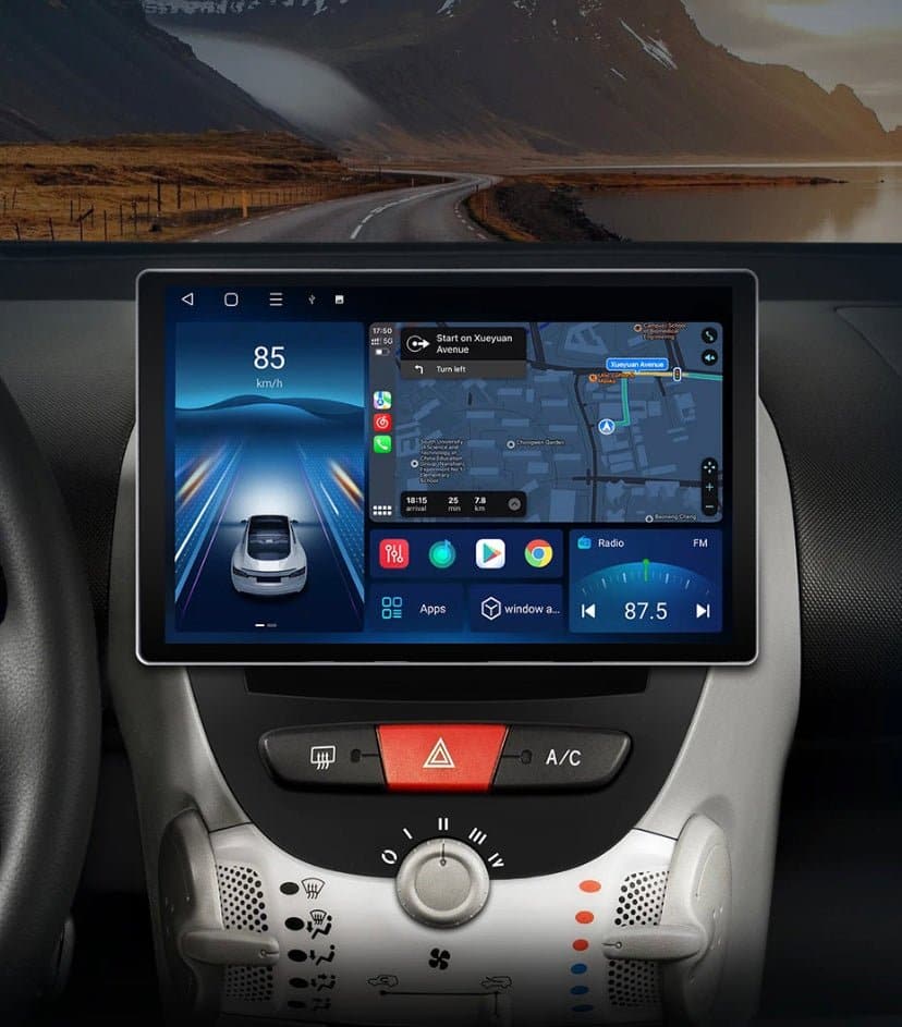 CTB-FQ578HK | CITROEN C1 - TOYOTA AYGO - PEUGEOT 107 2005-2014 | NAVIGATORE RADIO OCTACORE APPLE CARPLAY ANDROID AUTO GPS USB BLUETOOTH TOUCH SCREEN | WIFI 4G