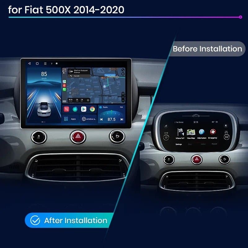 CTB-FV531HN | FIAT 500X 2014-2022 | NAVIGATORE RADIO OCTACORE APPLE CARPLAY ANDROID AUTO GPS USB BLUETOOTH TOUCH SCREEN | WIFI 4G