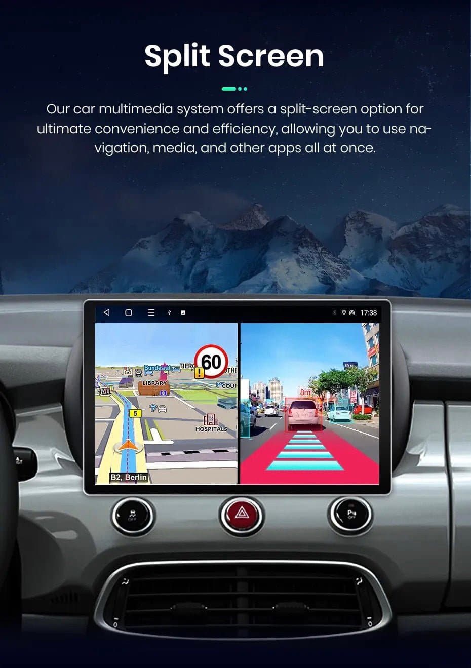 CTB-FV531HN | FIAT 500X 2014-2022 | NAVIGATORE RADIO OCTACORE APPLE CARPLAY ANDROID AUTO GPS USB BLUETOOTH TOUCH SCREEN | WIFI 4G
