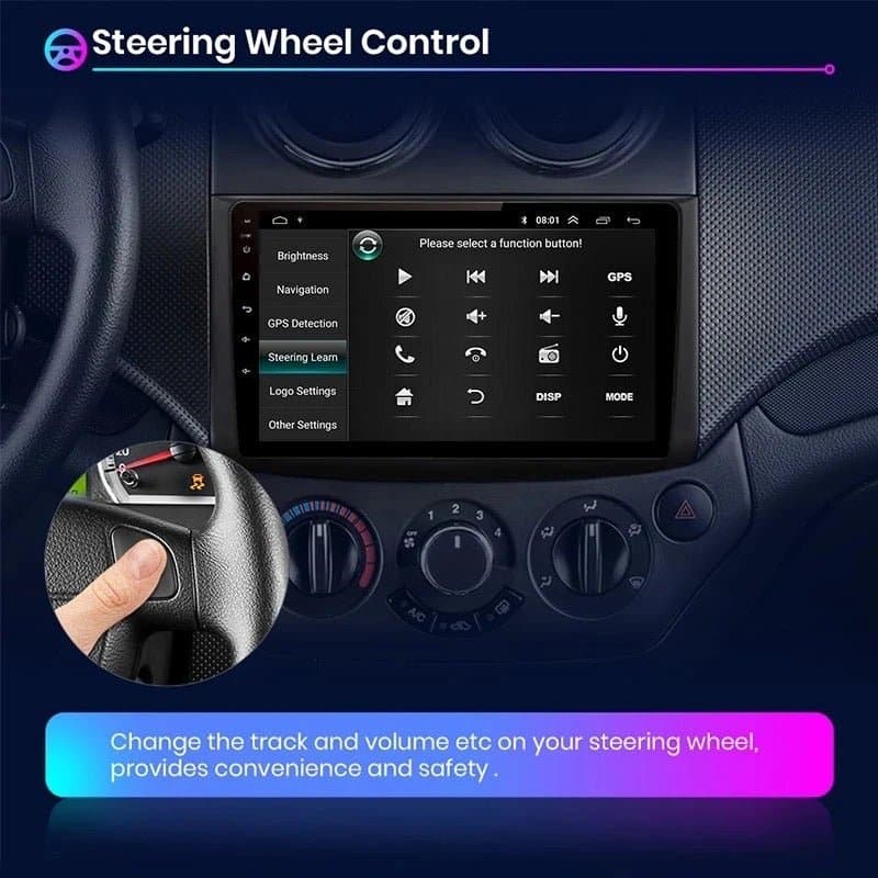 CTB-R350GN | CHEVROLET AVEO 2006-2012 | CARTABLET 9 POLLICI ANDROID APPLE CARPLAY | NAVIGATORE USB WIFI 4G