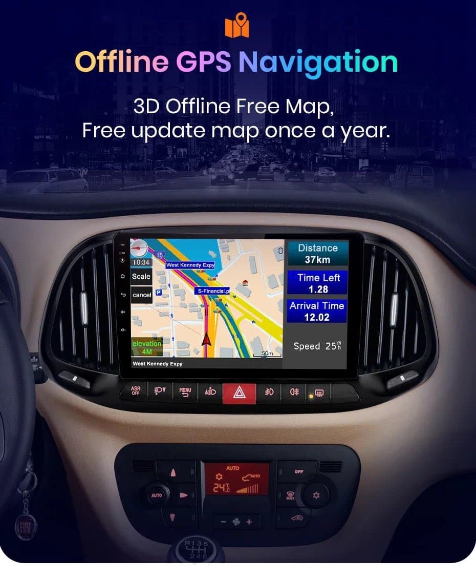 CTB-FL405Y | FIAT DOBLO 2015-2021 | APPLE CARPLAY-ANDROID AUTO | CARTABLET 9 POLLICI TOUCH SCREEN | GPS USB DVR DAB+ |