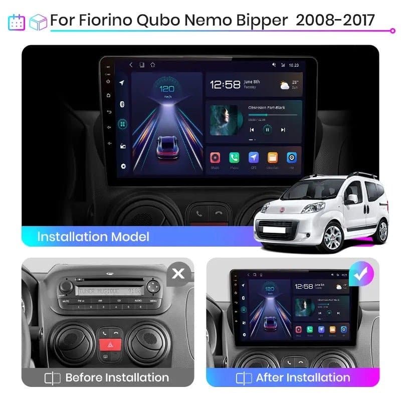 Tappetini Gomma TPE Per Citroen Nemo (2008-2017) – Antiscivolo, Bordi Alti 3cm, 4 Pezzi – Facili Da Pulire