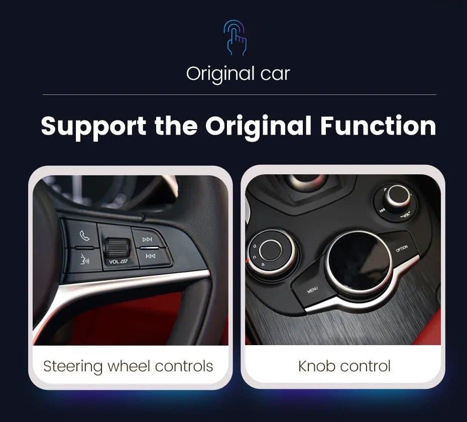 ALFA ROMEO STELVIO - ALFA ROMEO GIULIA 2016-2019 | KIT RETROFIT APPLE CARPLAY ANDROID AUTO | TELECAMERA USB