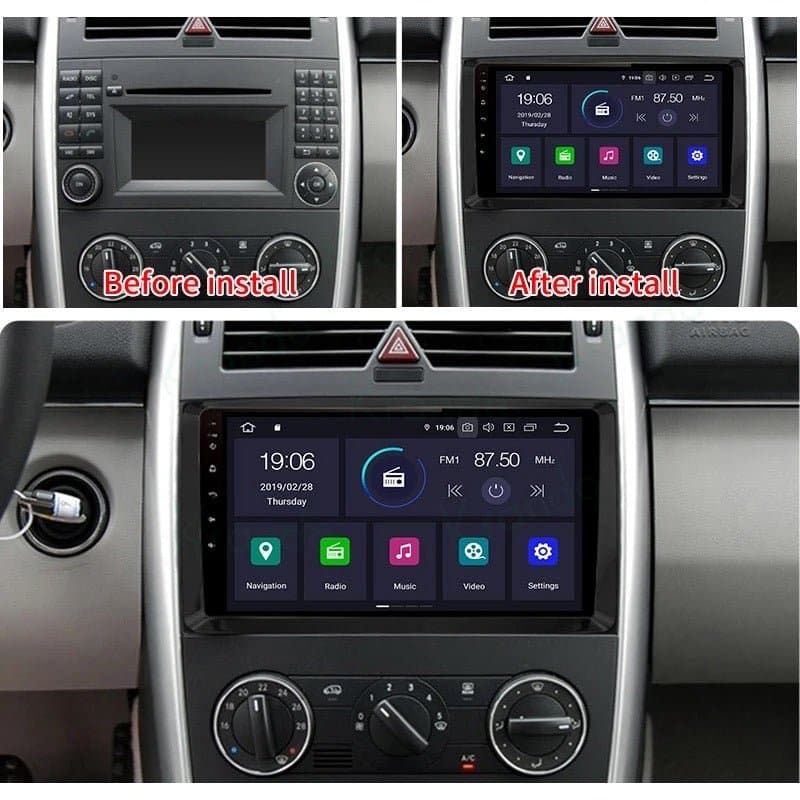 CTB-X200GB | MERCEDES CLASSE A W169 2005-2012 | CARTABLET 9 POLLICI ANDROID AUTO APPLE CARPLAY | WIFI 4G NAVIGATORE BLUETOOTH GPS