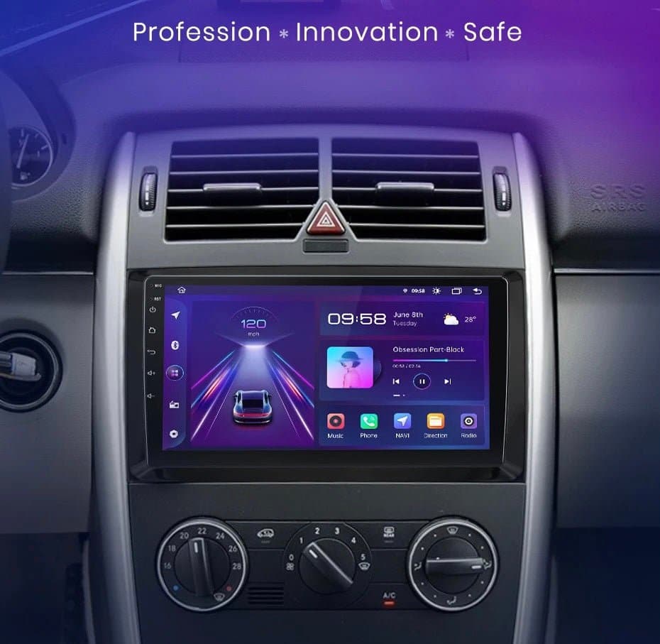 CTB-X200GB | MERCEDES CLASSE A W169 2005-2012 | CARTABLET 9 POLLICI ANDROID AUTO APPLE CARPLAY | WIFI 4G NAVIGATORE BLUETOOTH GPS